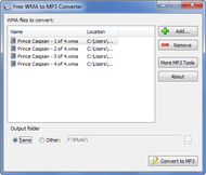 Smart WMA to MP3 Converter screenshot